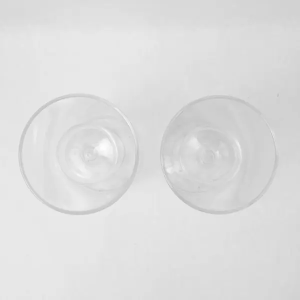 Lot Of 2 Unbranded Matching Clear Glass Tea Light Candle Holder Cylinder 8" Tall