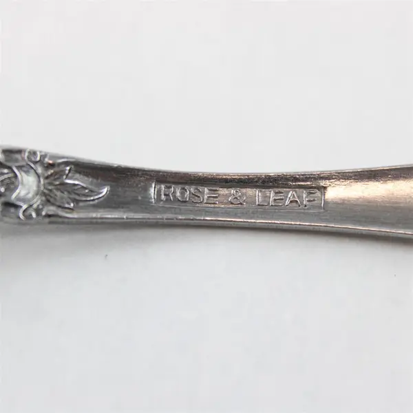Lot of 4 National Stainless Rose & Leaf Pattern Stainless Teaspoons 6.5" 