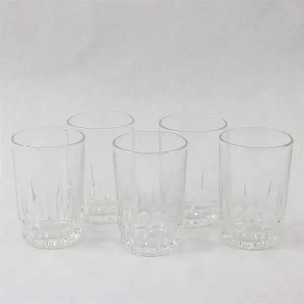 Lot of 5 Arcoroc Lancer Juice Glasses 3.75" Clear