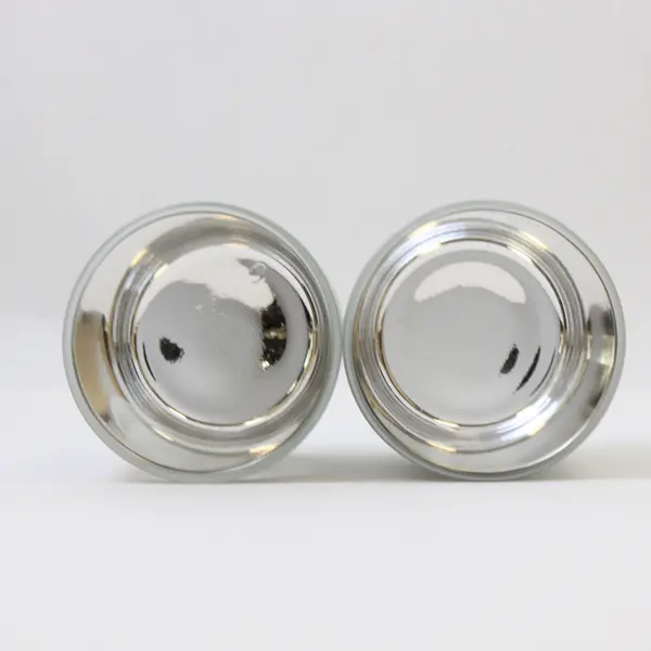 Set of 2 Frosted Glass Snowflake Votive Tealight Candle Holders Holiday