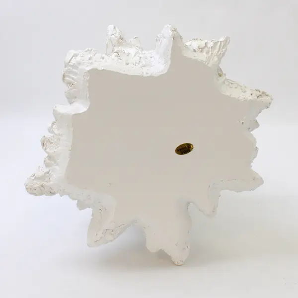 Hand-Painted White Christmas Tree Sculpture 16.5"