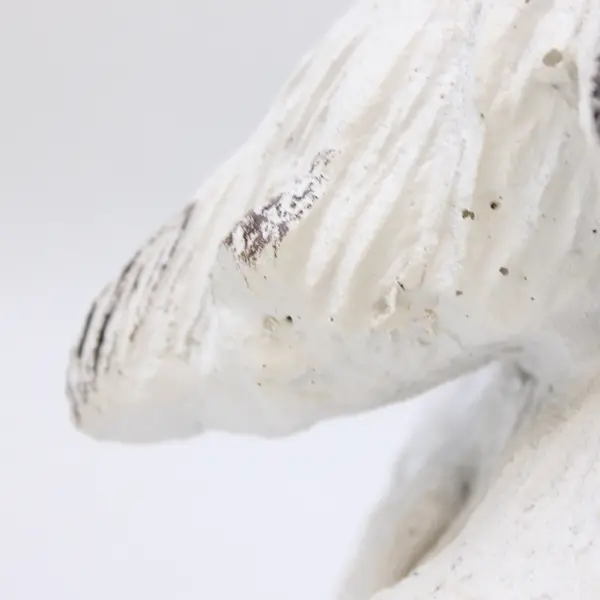 Hand-Painted White Christmas Tree Sculpture 10.5"