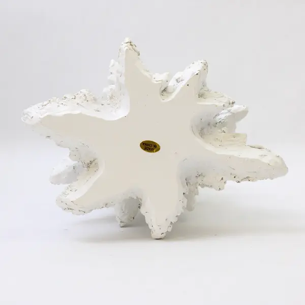 Hand-Painted White Christmas Tree Sculpture 10.5"