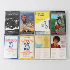 Lot of 8 Christian Cassette Tape Faith Music Charlton Heston Heartsong