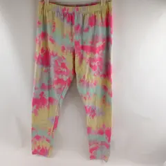 No Boundaries Yellow Pink & Blue Tie-Dye Leggings Juniors Large 11-13