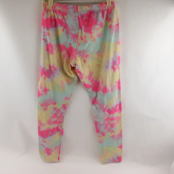 No Boundaries Yellow Pink & Blue Tie-Dye Leggings Juniors Large 11-13