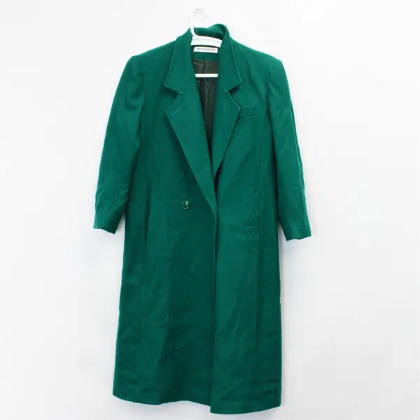 Donnybrook Green Wool Blend Trench Coat Women's Size 12