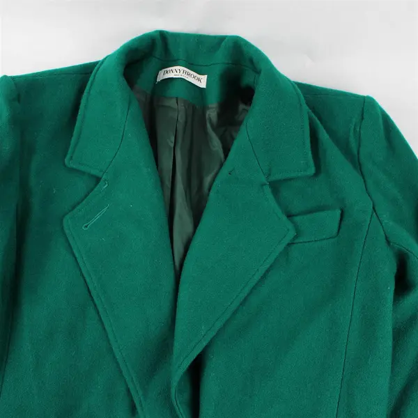 Donnybrook Green Wool Blend Trench Coat Women's Size 12