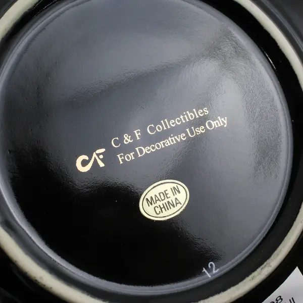 C & F Collectables Leo Horoscope Souvenir Plate Black W/ Gold Trim 6.25"