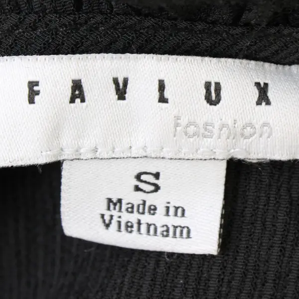 Favlux Semi-Sheer Black Ruffled Balloon Sleeve Top Women's Small