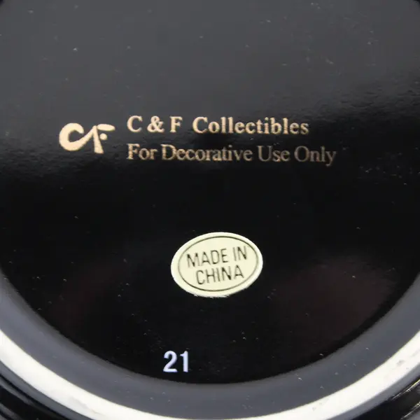C & F Collectables Scorpio Horoscope Souvenir Plate Black W/ Gold Trim 6.25" Dia