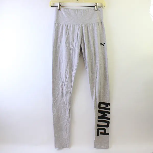 Puma Light Gray Activewear Leggings Women's Size Small