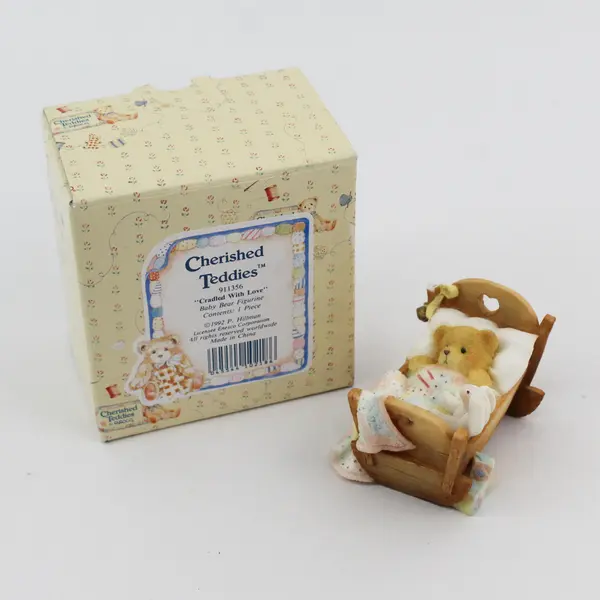 Cherished Teddies By Enesco "Cradled With Love" 1992 Baby Bear Figurine 911356