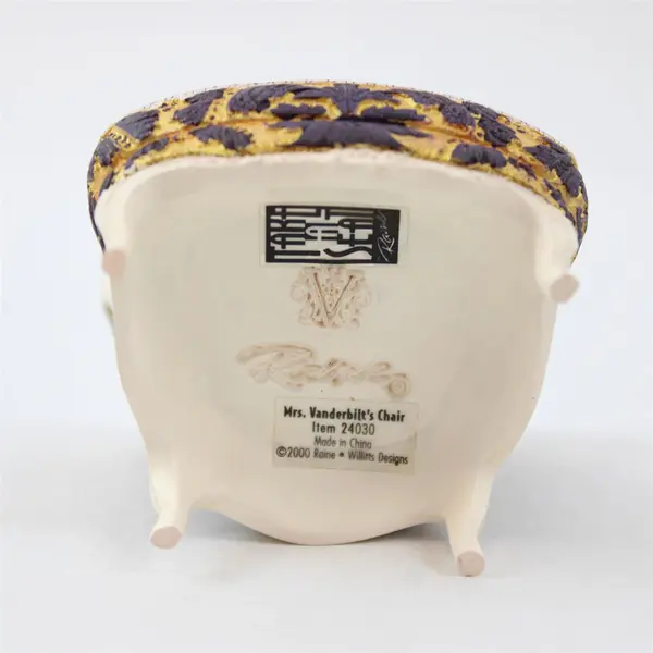 Raine 24030 Mrs Vanderbilt 1:12 Dollhouse Miniature Chair