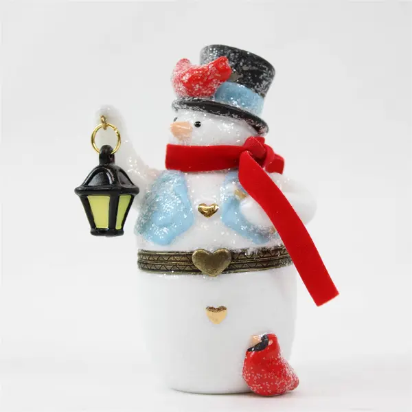 PHB Antique Christmas Series Snowman w/ Match Figurine New