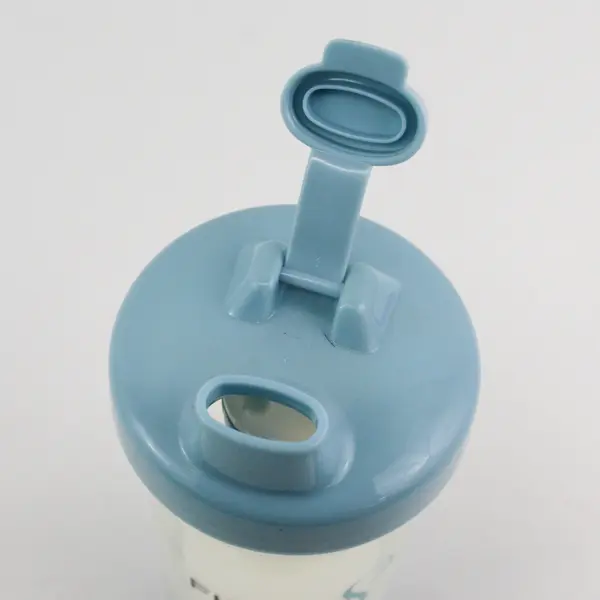Figure Eight Weight Loss Program Clear/Blue Plastic Protein Shaker Bottle 8"