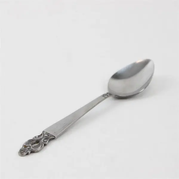 Lot of 4 National Stainless Olaf Pattern Teaspoons 6.25" SS Black Accents
