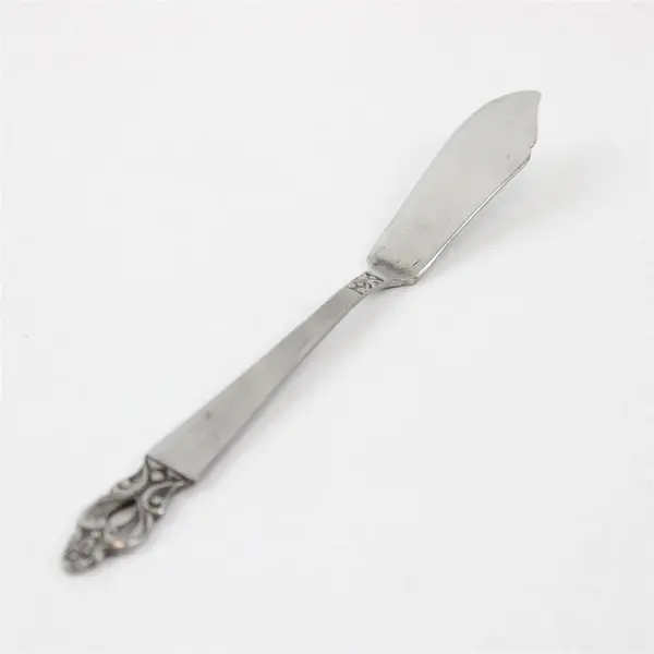 2 National Stainless Olaf Pattern Butter Knives 6.75" SS Black Accents Rare Item