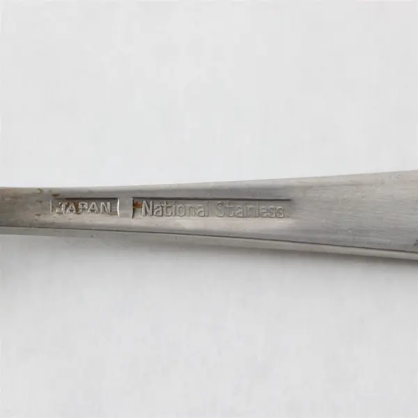 2 National Stainless Olaf Pattern Butter Knives 6.75" SS Black Accents Rare Item
