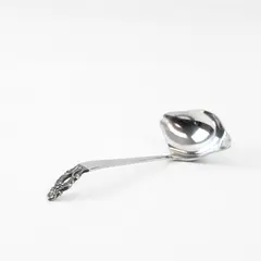 National Stainless Olaf Pattern Solid Gravy Ladle 6.5" SS Black Accent Rare 