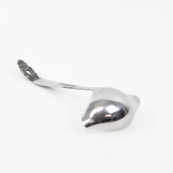 National Stainless Olaf Pattern Solid Gravy Ladle 6.5" SS Black Accent Rare 