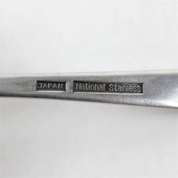 National Stainless Olaf Pattern Solid Gravy Ladle 6.5" SS Black Accent Rare 