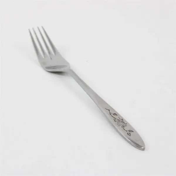 Lot of 4 National Stainless Charmante Pattern SS Dinner Forks Burnished 7.25"