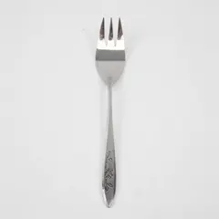 National Stainless Charmante Pattern SS Salad Fork Burnished 6.75" Rare