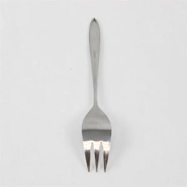 National Stainless Charmante Pattern SS Salad Fork Burnished 6.75" Rare