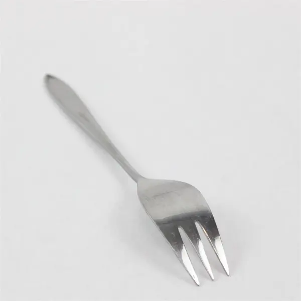 National Stainless Charmante Pattern SS Salad Fork Burnished 6.75" Rare