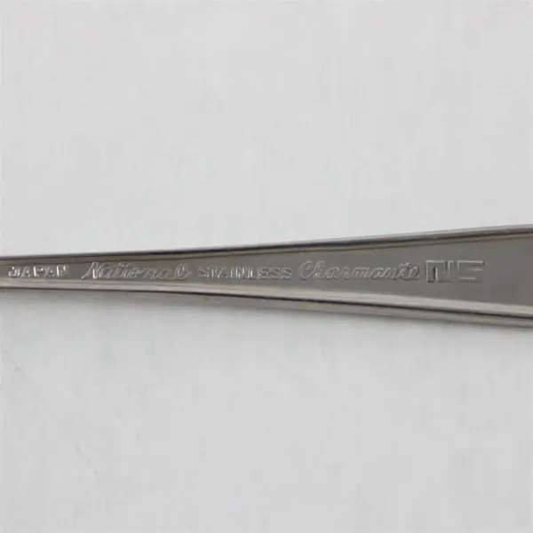 National Stainless Charmante Pattern SS Salad Fork Burnished 6.75" Rare
