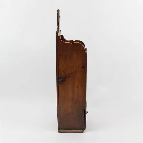 Vintage Wall-Mounted Brown Wooden Pipe Box 16"