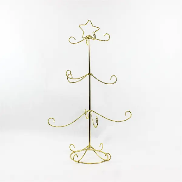 Thomas Pacconi Gold-Tone Metal Christmas Tree Ornament Display Stand 22" FLAWED