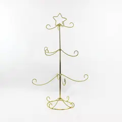 Thomas Pacconi Gold-Tone Metal Christmas Tree Ornament Display Stand 22" FLAWED