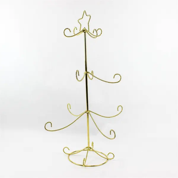 Thomas Pacconi Gold-Tone Metal Christmas Tree Ornament Display Stand 22" FLAWED