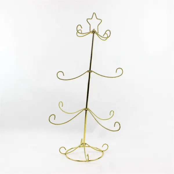Thomas Pacconi Gold-Tone Metal Christmas Tree Ornament Display Stand 22" FLAWED