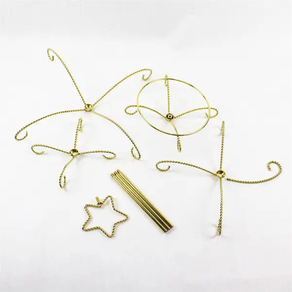 Thomas Pacconi Gold-Tone Metal Christmas Tree Ornament Display Stand 22" FLAWED