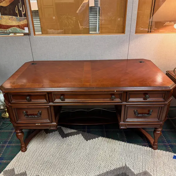Home Meridian Ornate Executive Wood Work Desk - Local Pickup Only