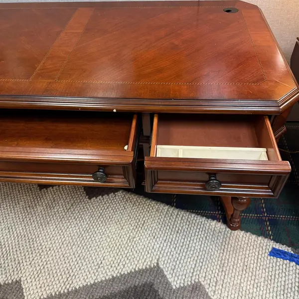 Home Meridian Ornate Executive Wood Work Desk - Local Pickup Only
