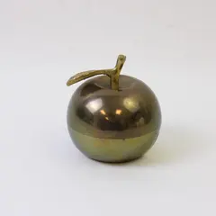 Vintage Brass Apple Bell 3in Decorative Collectible