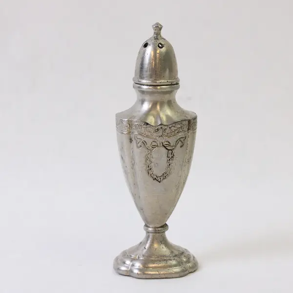Vintage Silverplate Salt or Pepper Shaker Pedestal Urn Threaded Top