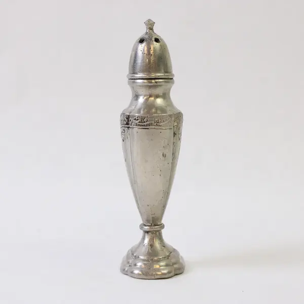 Vintage Silverplate Salt or Pepper Shaker Pedestal Urn Threaded Top