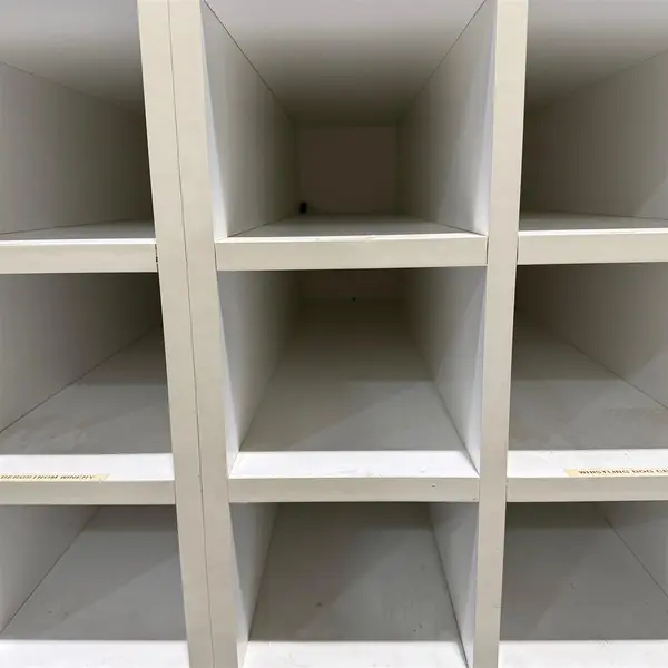 Vintage 50 Slot White Pigeon Hole Office Cabinet - Local Pickup Only