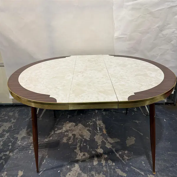 Vintage Louisville Formica Dinner Table Set With Floral Chairs-Local Pickup Only