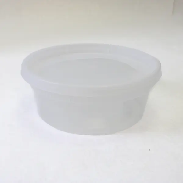 Lot of 51 8oz Clear Plastic Food Containers w/ 47 Lids Microwaveable