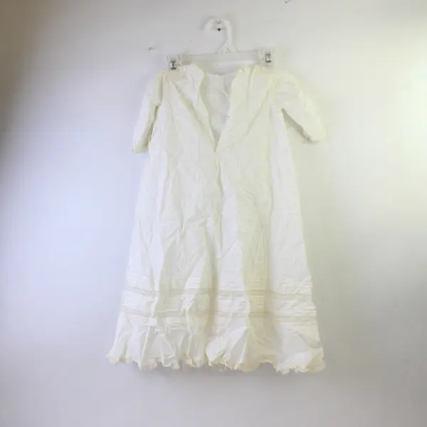Vintage Baby Christening Gown and Crochet Bonnet FLAWED