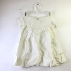 Vintage Sheer Off-White Baby Christening Gown Crochet Detailing FLAWED