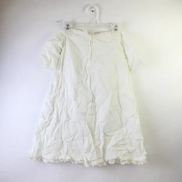 Vintage Off-White Embroidered Cutwork Baby Christening Gown