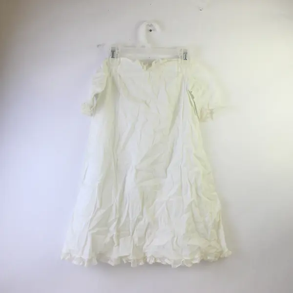 Vintage Off-White Embroidered Cutwork Baby Christening Gown