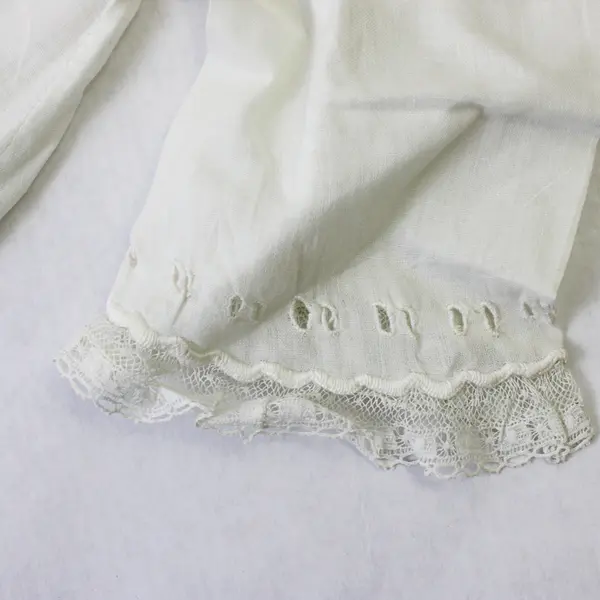 Vintage Off-White Embroidered Cutwork Baby Christening Gown